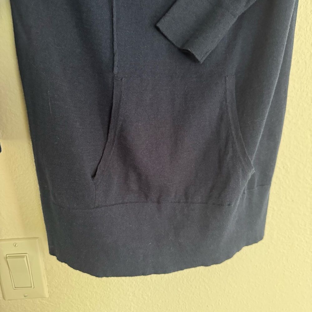 Cynthia Rowley Navy Hoodie Long Sleeves Sweater Dress - Size M - Picture 6 of 8